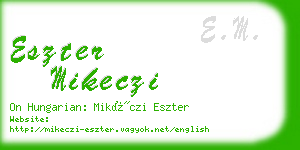 eszter mikeczi business card